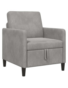 Divano con Storage Grigio Chiaro 72 x 78 x 87 cm Poliestere 2