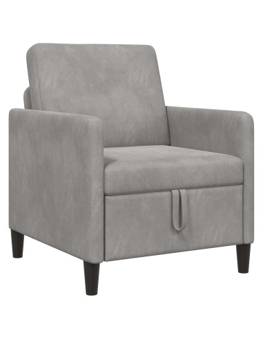 Divano con Storage Grigio Chiaro 72 x 78 x 87 cm Poliestere