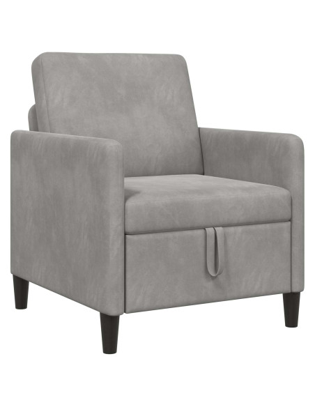 Divano con Storage Grigio Chiaro 72 x 78 x 87 cm Poliestere
