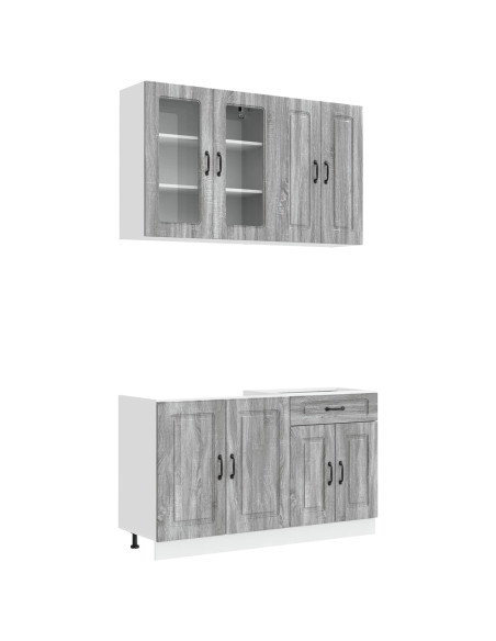 Unità Cucina KALMAR 4 pcs Sonoma grigio Legno ingegnerizzato