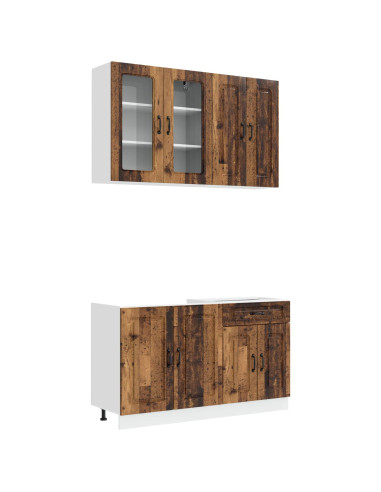 Unità Cucina KALMAR 4 pcs Legno antico Legno ingegnerizzato