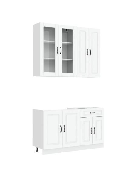 Unità Cucina KALMAR 4 pcs Bianco Legno ingegnerizzato