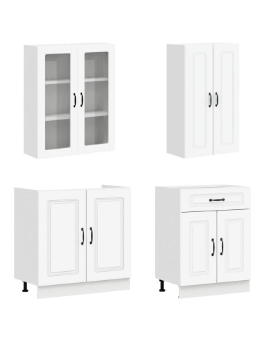 Unità Cucina KALMAR 4 pcs Bianco Legno ingegnerizzato