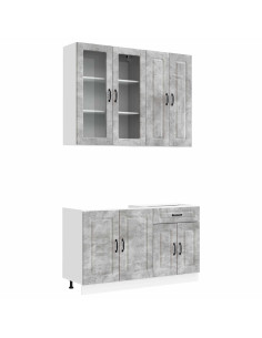 Unità Cucina KALMAR 4 pcs Grigio Cemento Legno ingegnerizzato 2