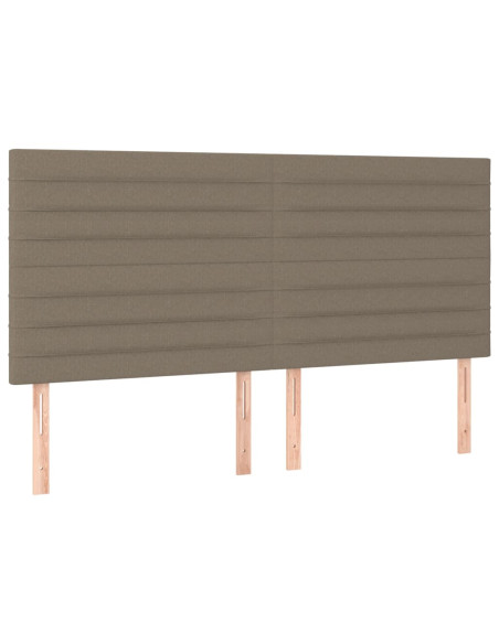Testiera per letto Tortora 200x5x118/128 cm Tessuto