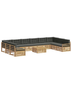 Set divani Legno di Acacia Massello 2