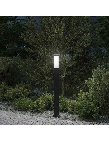 Lampada a paletto 80 cm Nera IP44