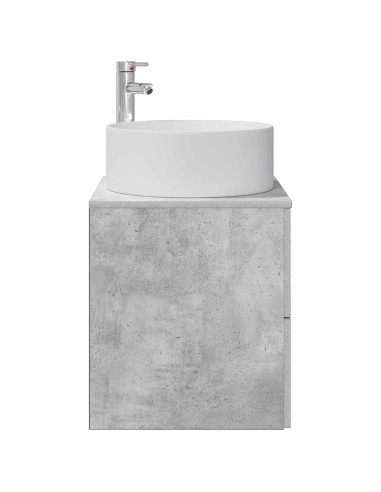 Mobile Lavabo da Parete Grigio Cemento 49,5 x 44,5 x 65,5 cm
