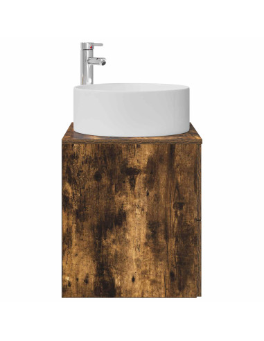 Mobile Lavabo da Parete Rovere Fumo 49,5 x 44,5 x 65,5 cm