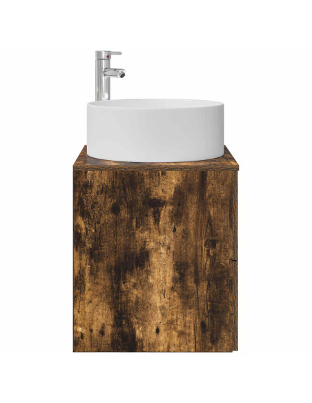 Mobile Lavabo da Parete Rovere Fumo 49,5 x 44,5 x 65,5 cm