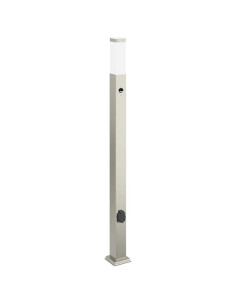 Lampada a paletto con sensore e presa 110 cm Acciaio Inox IP44 2
