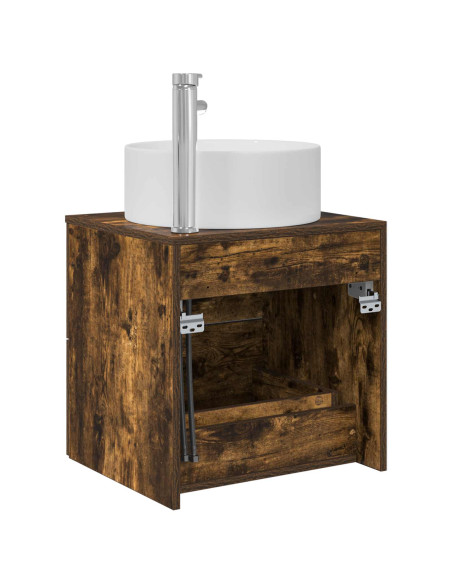 Mobile Lavabo da Parete Rovere Fumo 49,5 x 44,5 x 65,5 cm