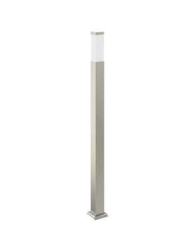 Lampada a paletto con sensore e presa 110 cm Acciaio Inox IP44