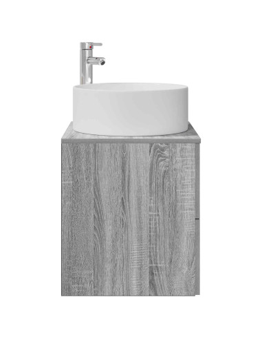 Mobile Lavabo da Parete Sonoma grigio 49,5 x 44,5 x 65,5 cm