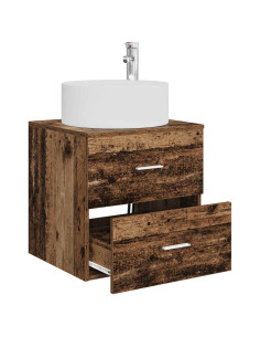 Mobile Lavabo da Parete Legno antico 49,5 x 44,5 x 65,5 cm 2
