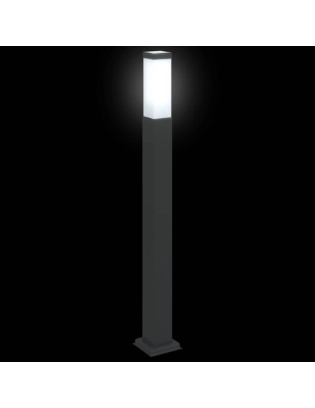 Lampioni a palo 3 pz 80 cm Nero IP44
