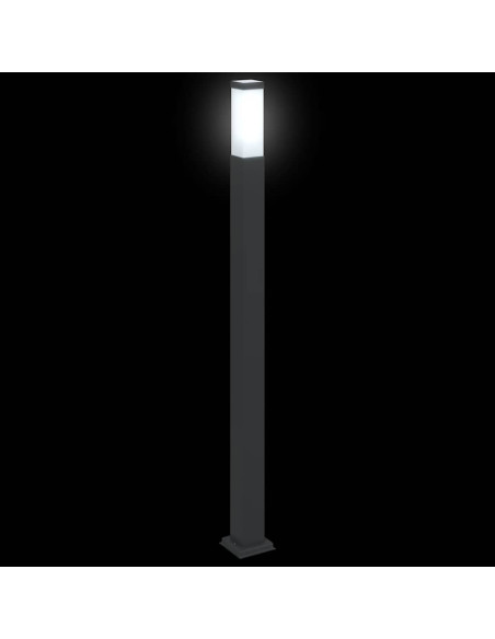 Lampioni a palo 3 pz 110 cm Nero IP44