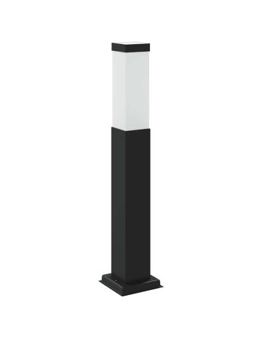 Lampada a paletto con sensore 50 cm Nera IP44