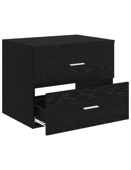 Mobile da Bagno da Muro Rovere Nero 62,5 x 44,5 x 50 cm