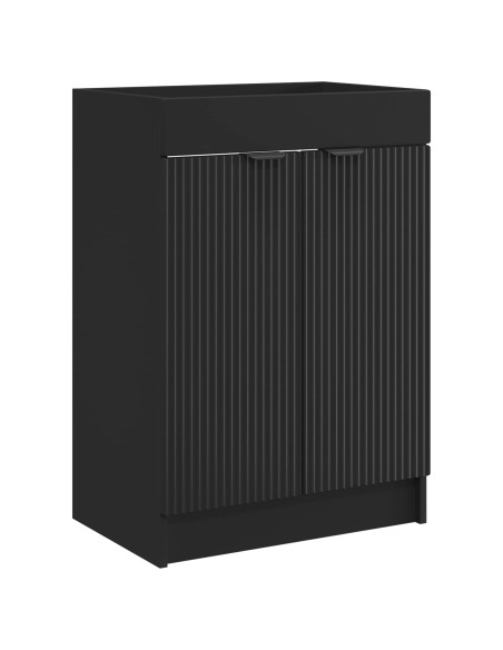 Mobiletto da bagno sotto il lavello Nero 78,5 x 37,5 x 81 cm