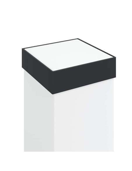 Lampioni a paletto con sensore 3 pz 80 cm neri IP44