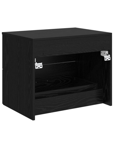 Mobile da Bagno da Muro Rovere Nero 62,5 x 44,5 x 50 cm