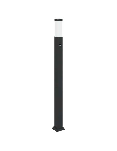 Lampada a paletto con sensore 110 cm Nera IP44