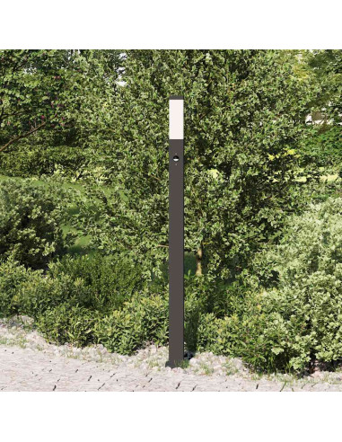 Lampada a paletto con sensore 110 cm Nera IP44