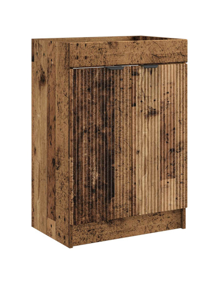 Mobiletto da bagno sotto il lavello Legno antico