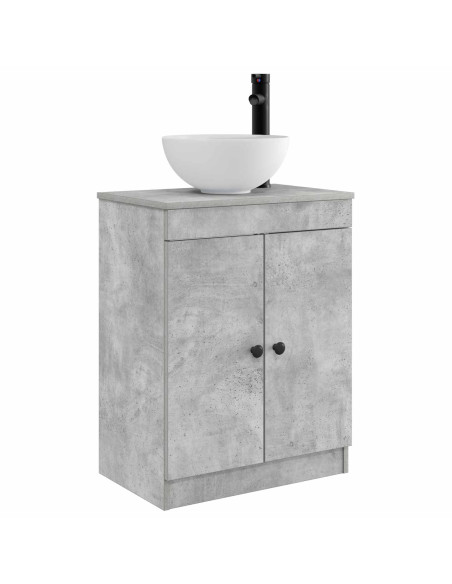 Mobile da bagno con lavabo Grigio Cemento 54 x 35 x 83 cm