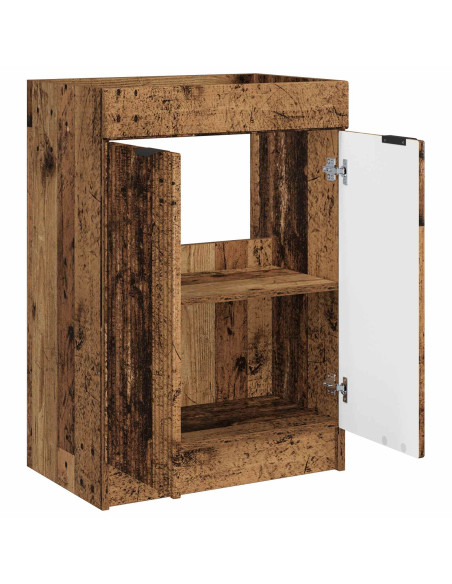 Mobiletto da bagno sotto il lavello Legno antico