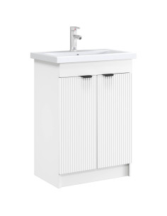 Mobiletto da bagno sotto il lavello Bianco 78,5 x 37,5 x 81 cm 2