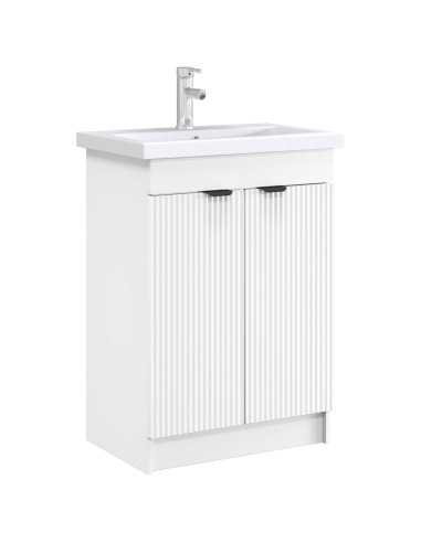 Mobiletto da bagno sotto il lavello Bianco 78,5 x 37,5 x 81 cm