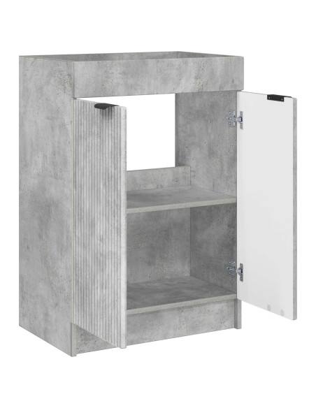 Mobiletto da bagno sotto il lavello Grigio Cemento