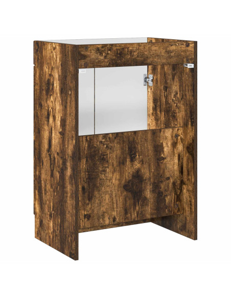 Mobiletto da bagno sotto il lavello Rovere Fumo