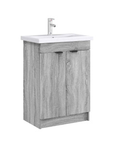Mobiletto da bagno sotto il lavello Sonoma grigio 2
