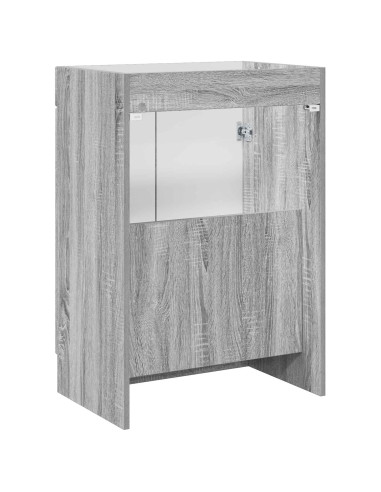 Mobiletto da bagno sotto il lavello Sonoma grigio