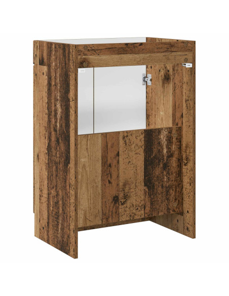 Mobiletto da bagno sotto il lavello Legno antico
