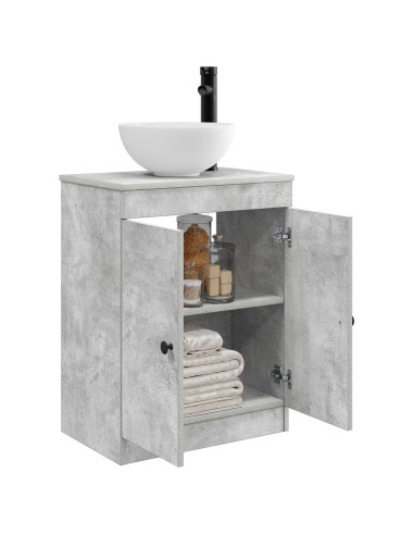 Mobile da bagno con lavabo Grigio Cemento 54 x 35 x 83 cm