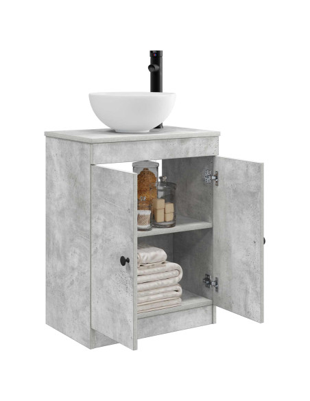 Mobile da bagno con lavabo Grigio Cemento 54 x 35 x 83 cm