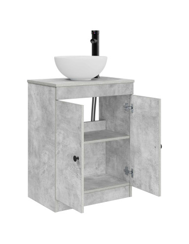 Mobile da bagno con lavabo Grigio Cemento 54 x 35 x 83 cm