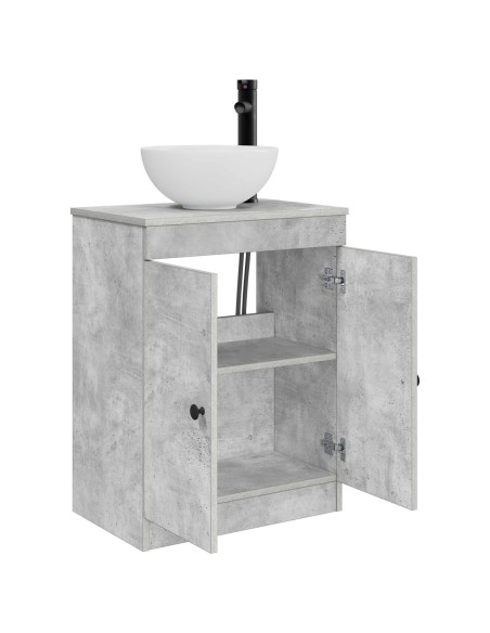 Mobile da bagno con lavabo Grigio Cemento 54 x 35 x 83 cm