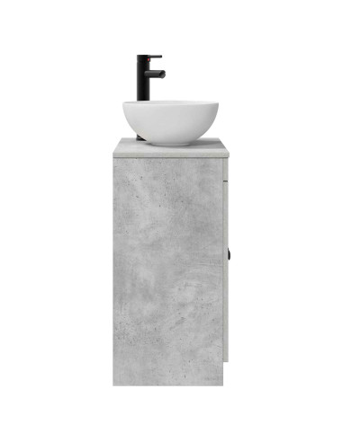 Mobile da bagno con lavabo Grigio Cemento 54 x 35 x 83 cm