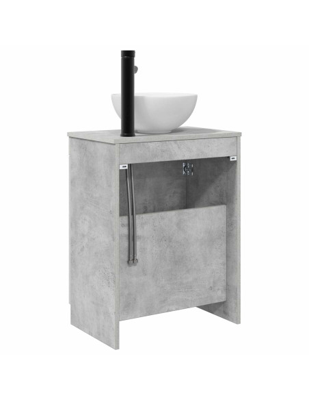 Mobile da bagno con lavabo Grigio Cemento 54 x 35 x 83 cm