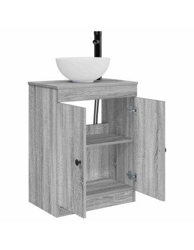 Mobile da bagno con lavabo Sonoma grigio 54 x 35 x 83 cm