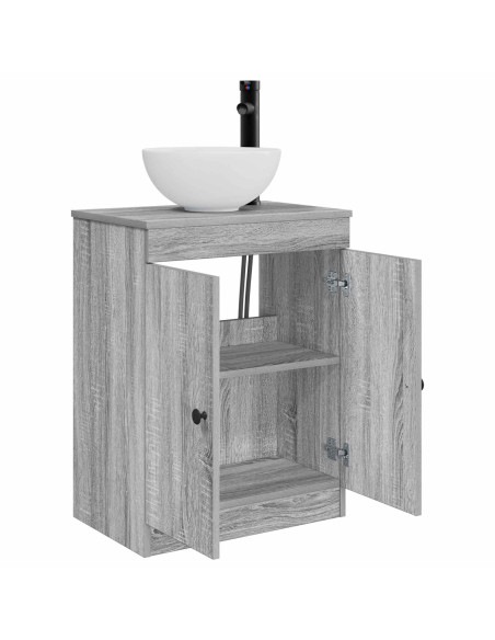 Mobile da bagno con lavabo Sonoma grigio 54 x 35 x 83 cm