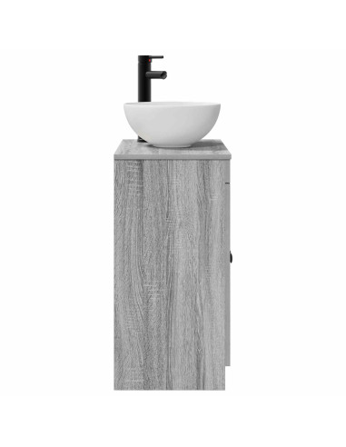 Mobile da bagno con lavabo Sonoma grigio 54 x 35 x 83 cm