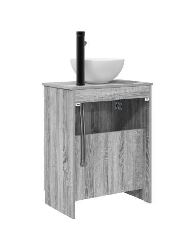 Mobile da bagno con lavabo Sonoma grigio 54 x 35 x 83 cm