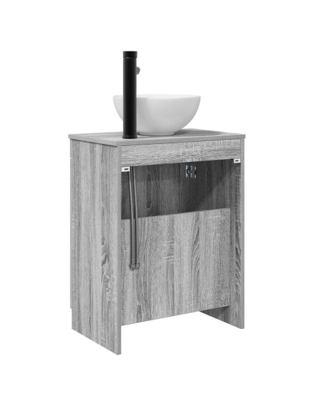 Mobile da bagno con lavabo Sonoma grigio 54 x 35 x 83 cm