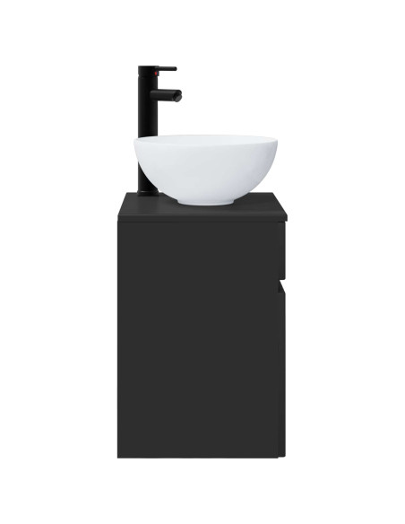 Mobile lavabo da parete Nero 39 x 35 x 63 cm
